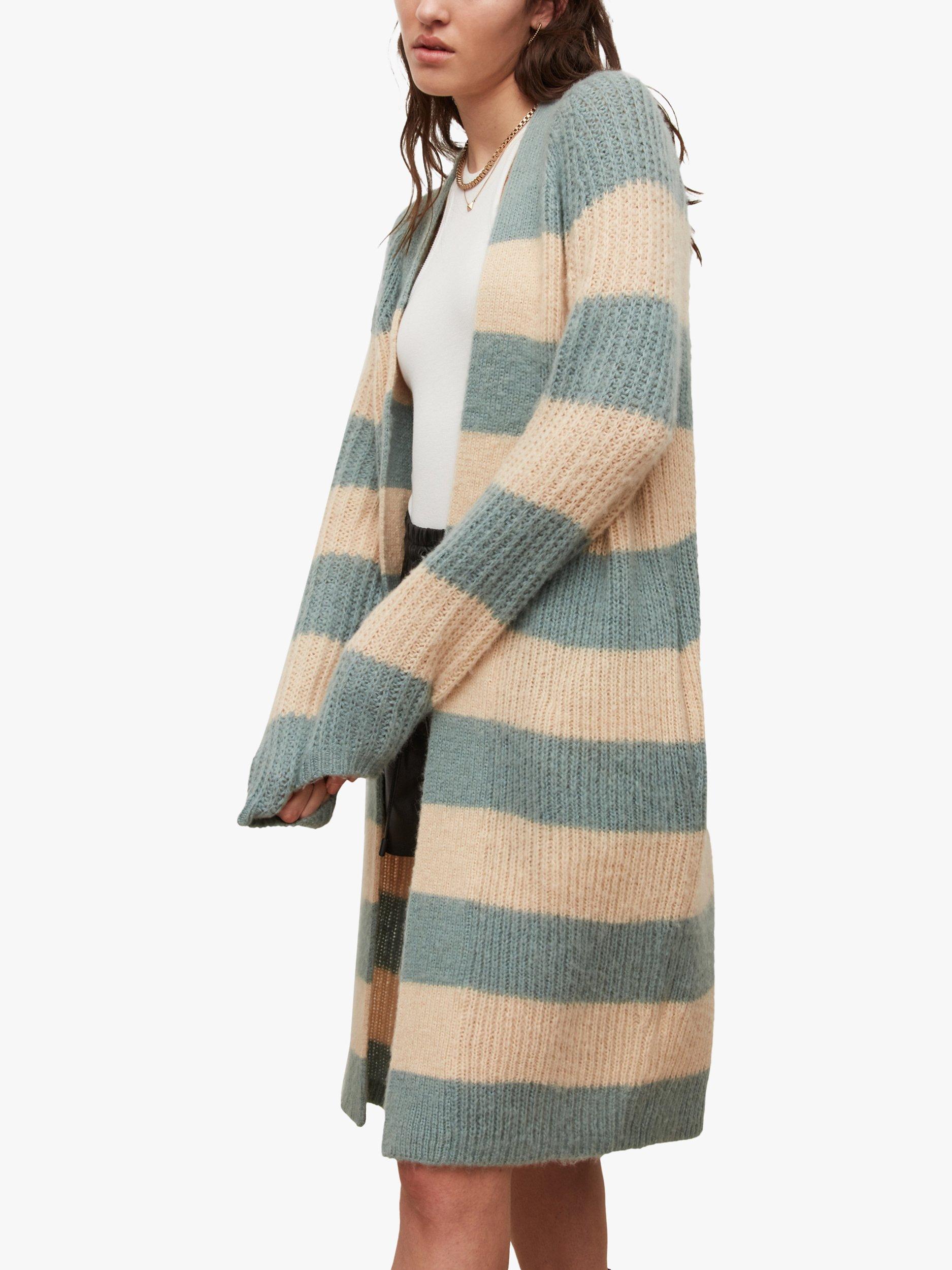 AllSaints Louisa Longline Striped Cardigan