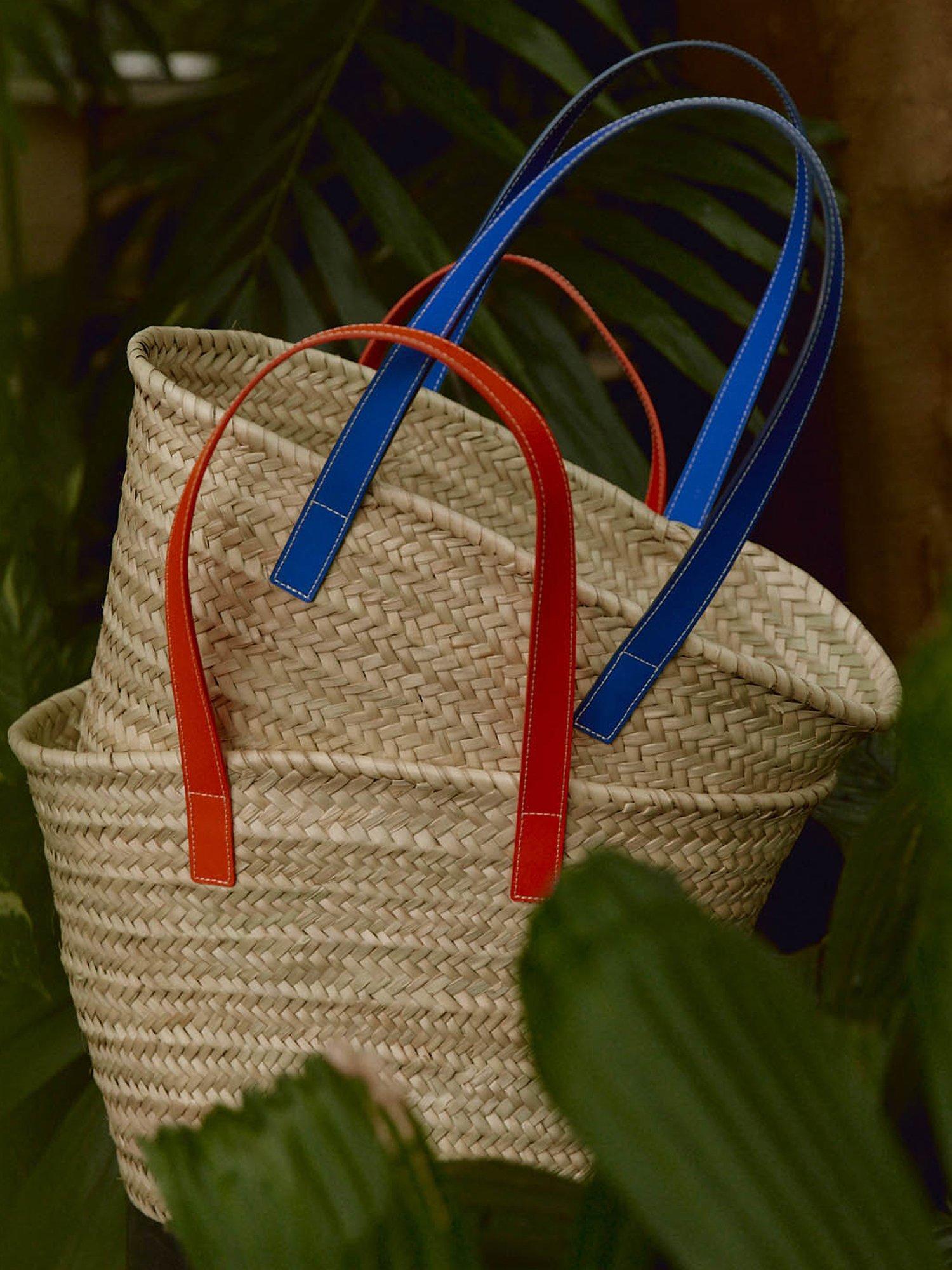 Product image 2 of 3, which shows Baukjen Cora Straw Beach Bag, Ultramarine