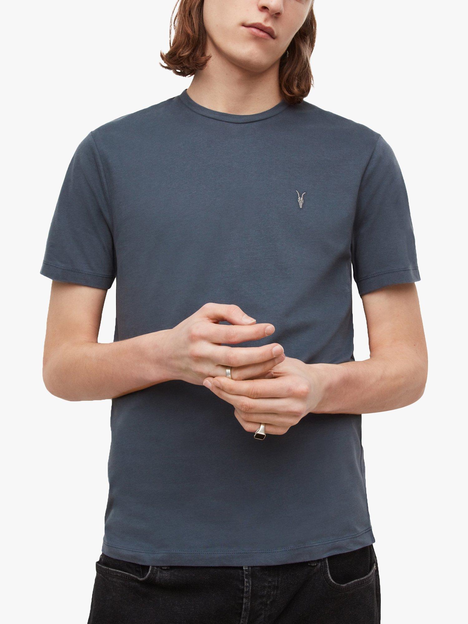 AllSaints Brace Crew T-Shirt, Stormy Blue