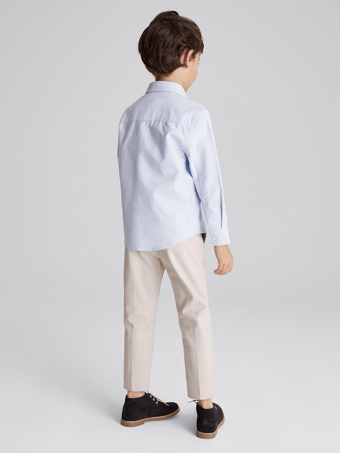 Product image 2 of 5, which shows Reiss Kids' Greenwich Shirt, Soft Blue, 4-5 years