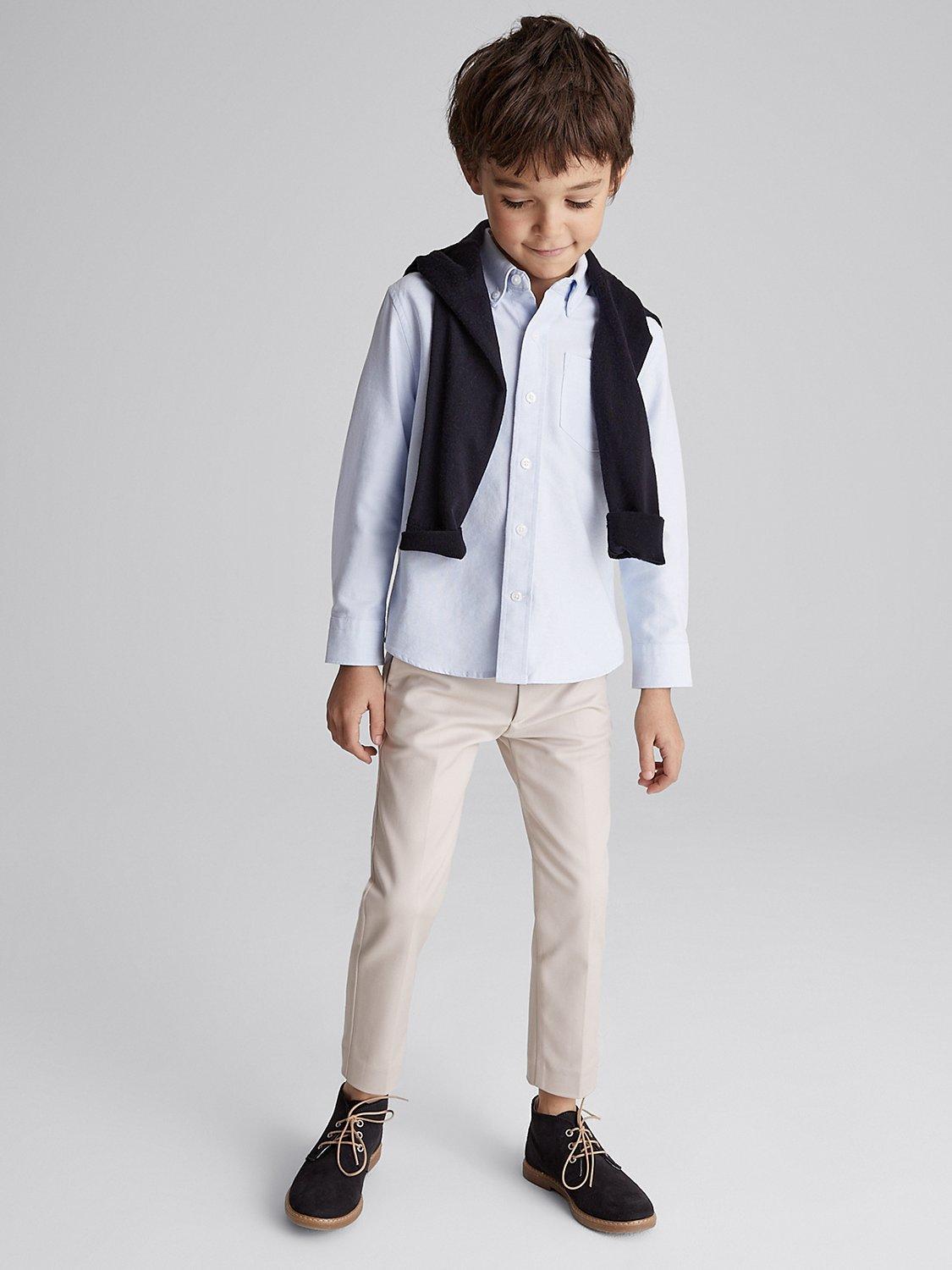 Product image 4 of 5, which shows Reiss Kids' Greenwich Shirt, Soft Blue, 4-5 years