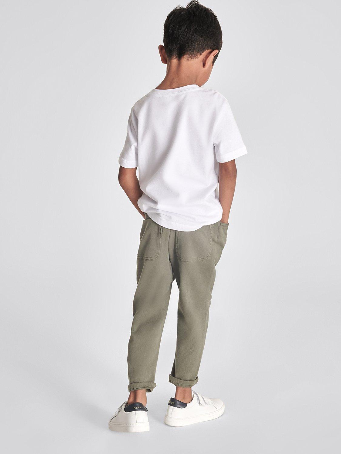 Product image 2 of 6, which shows Reiss Kids' Bless Turn Up Sleeve T-Shirt, White, 4-5 years