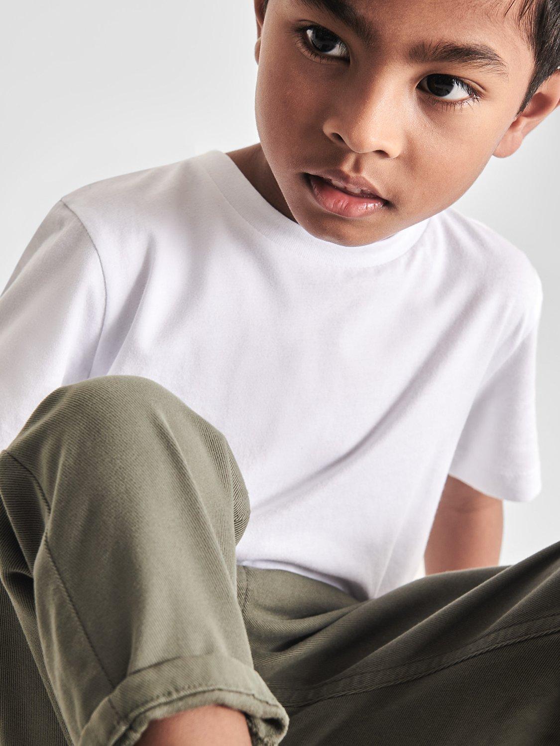 Product image 4 of 6, which shows Reiss Kids' Bless Turn Up Sleeve T-Shirt, White, 4-5 years