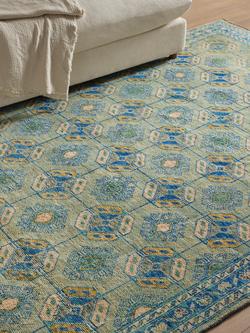 Gooch Luxury Afghan Ersari Rug - view 2, Blue