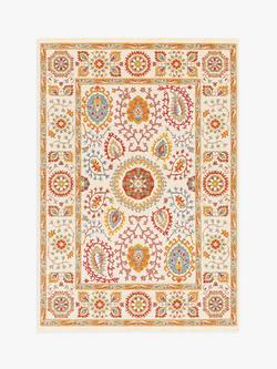 Gooch Luxury Afghan Sultani Rug, Neutral, Neutral
