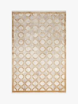 Gooch Luxury Distressed Mosaic Rug, Gold
