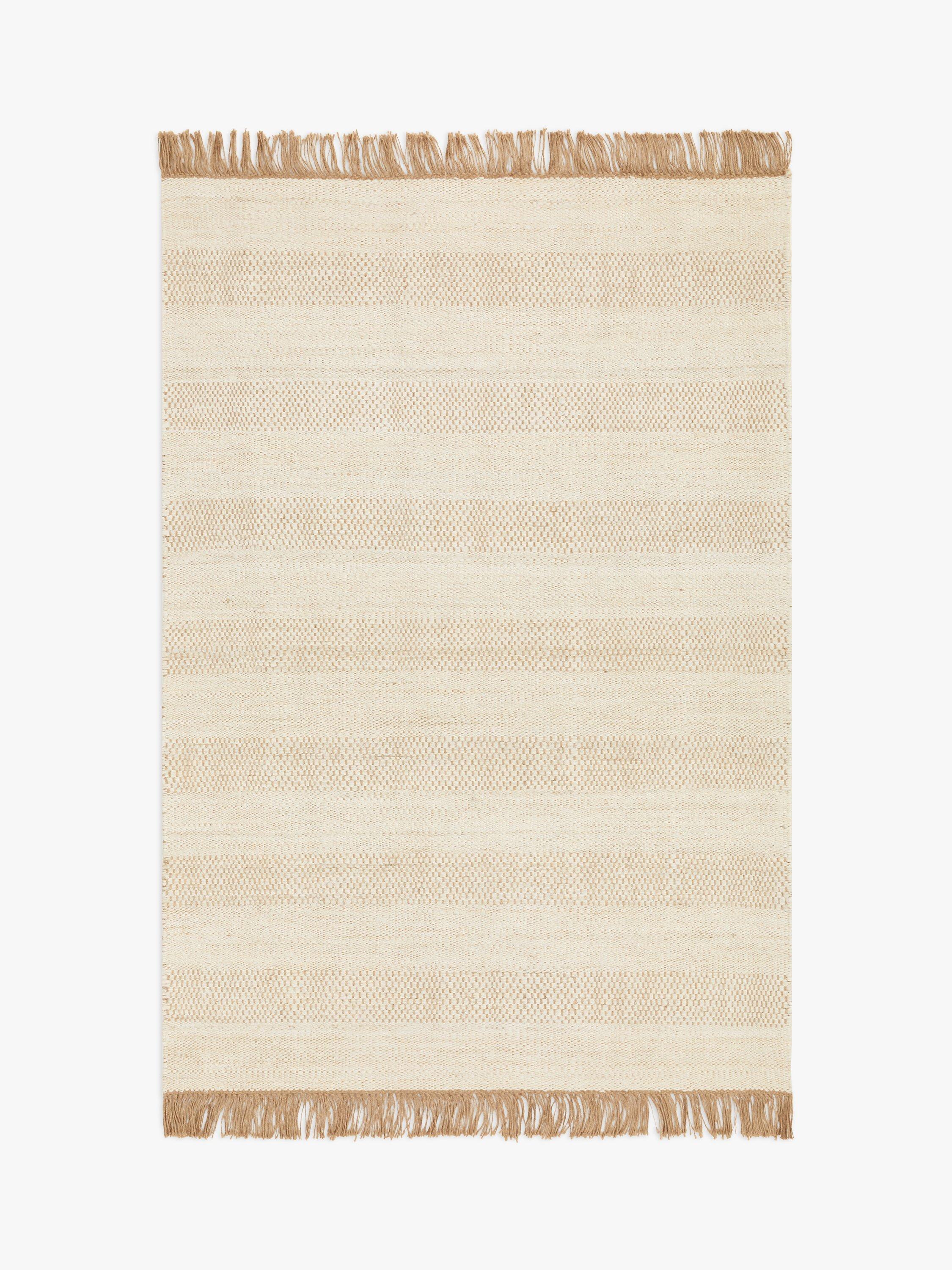 John Lewis Kenzo Stripe Jute Rug, Neutral, L180 x W120 cm