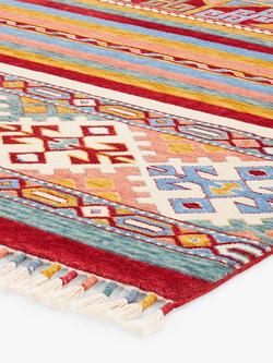 Gooch Luxury Khurjeen Stripe Rug - view 2, Amaranth Red