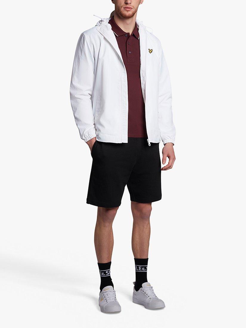 Product image 2 of 5, which shows Lyle & Scott Short Sleeve Tipped Polo Shirt, W537 Burgundy/Marl, XS