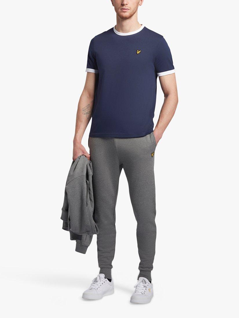 Product image 4 of 5, which shows Lyle & Scott Ringer T-Shirt, Navy/White, XS