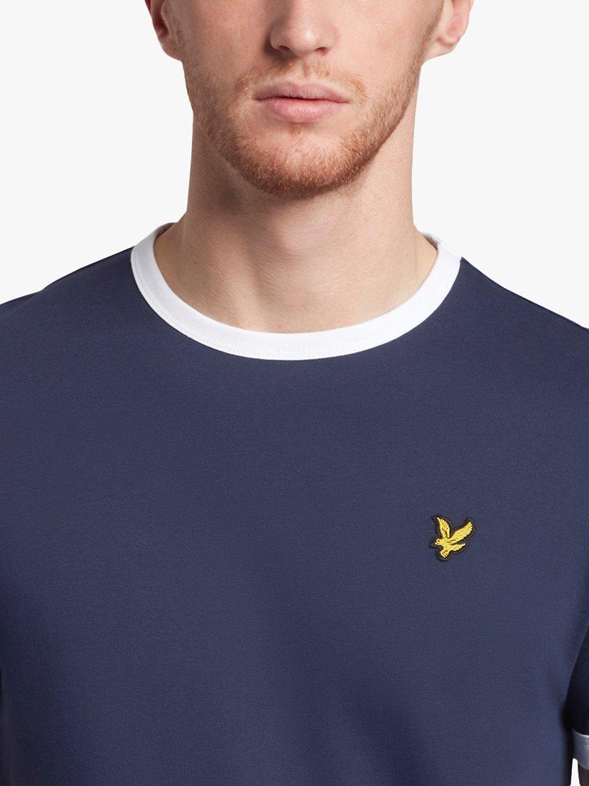 Product image 5 of 5, which shows Lyle & Scott Ringer T-Shirt, Navy/White, XS