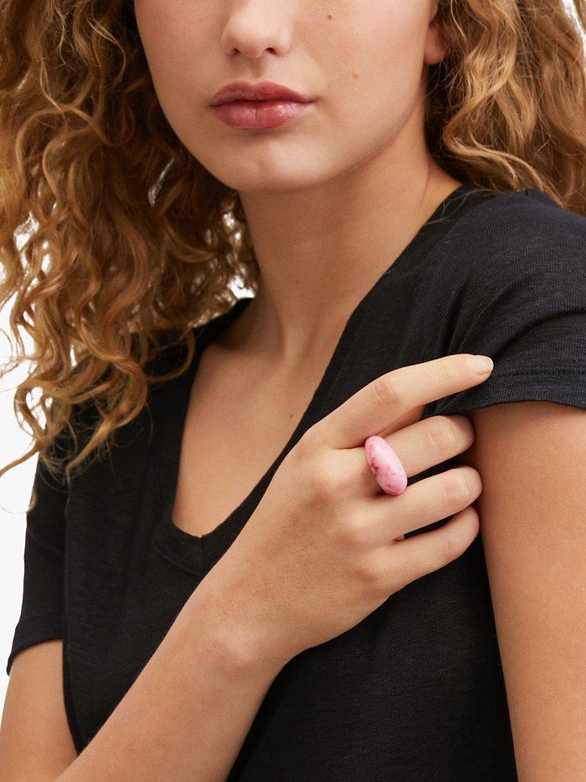 Product image 4 of 5, which shows Mango Linito Linen V-Neck T-Shirt, Black, XXS