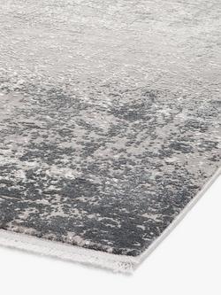Gooch Luxury Ombre Distressed Rug - view 2, Charcoal/Silver