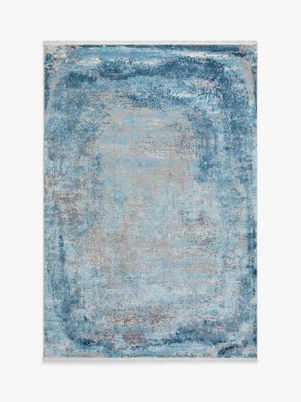 Gooch Luxury Ombre Distressed Rug, Navy