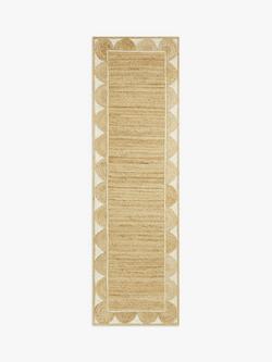 John Lewis Hand Loomed Scalloped Jute Rug - view 2, Neutral