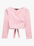 Trotters Company Kids' Ballet Wrap Cardigan, Pink