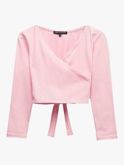 Trotters Company Kids' Ballet Wrap Cardigan - view 2, Pink