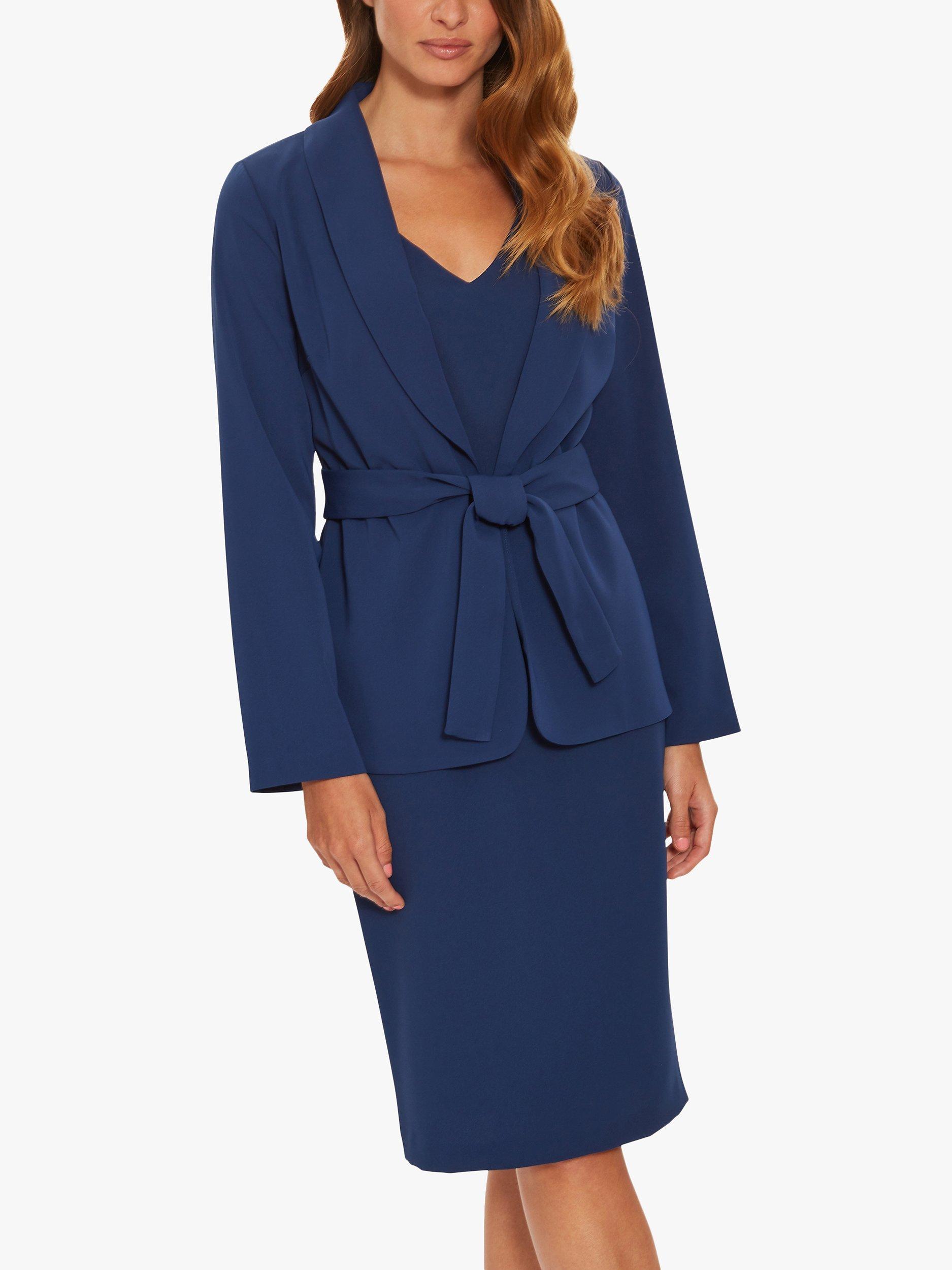 Gina Bacconi Linete Moss Crepe Jacket, Navy