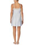 Lauren Ralph Lauren Lace Trim Signature Satin Chemise, Blue