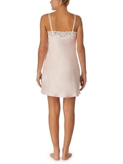 Lauren Ralph Lauren Lace Trim Signature Satin Chemise - view 2, Pink
