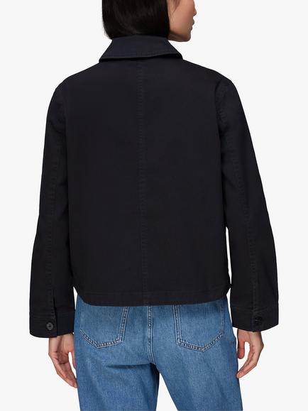 Whistles Utility Casual Jacket, Washed Black - view 2, Washed Black