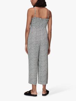 Whistles Gradient Leopard Print Jumpsuit, White/Black - view 2, White/Black