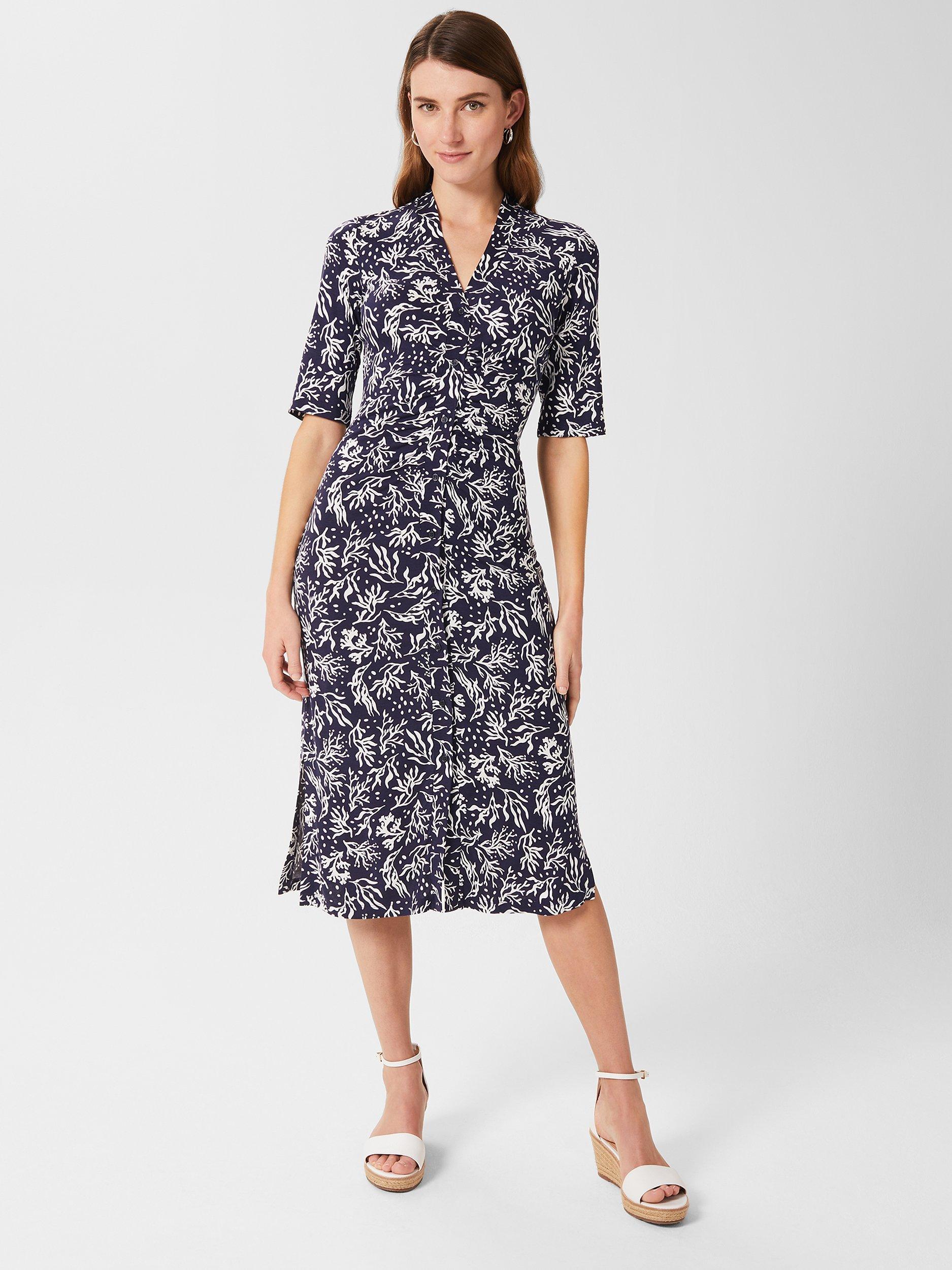 Hobbs Hatty Button Up Midi Dress