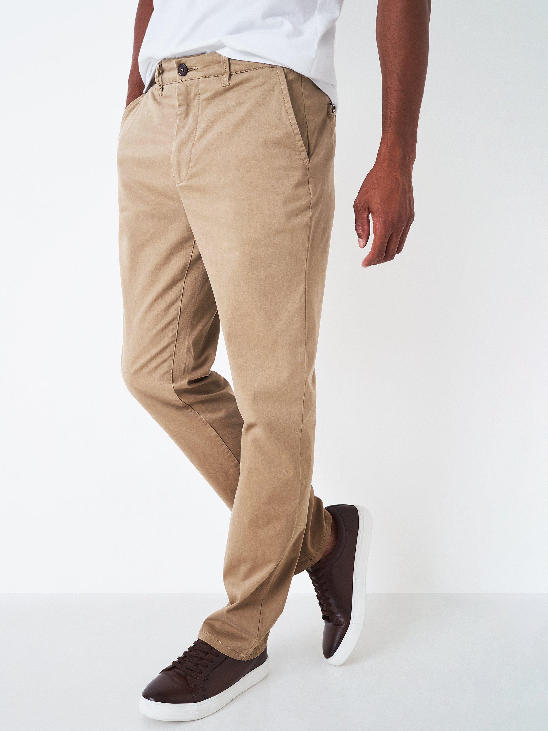 Product image 1 of 5, which shows Crew Clothing Straight Fit Chinos, Tan, 30R