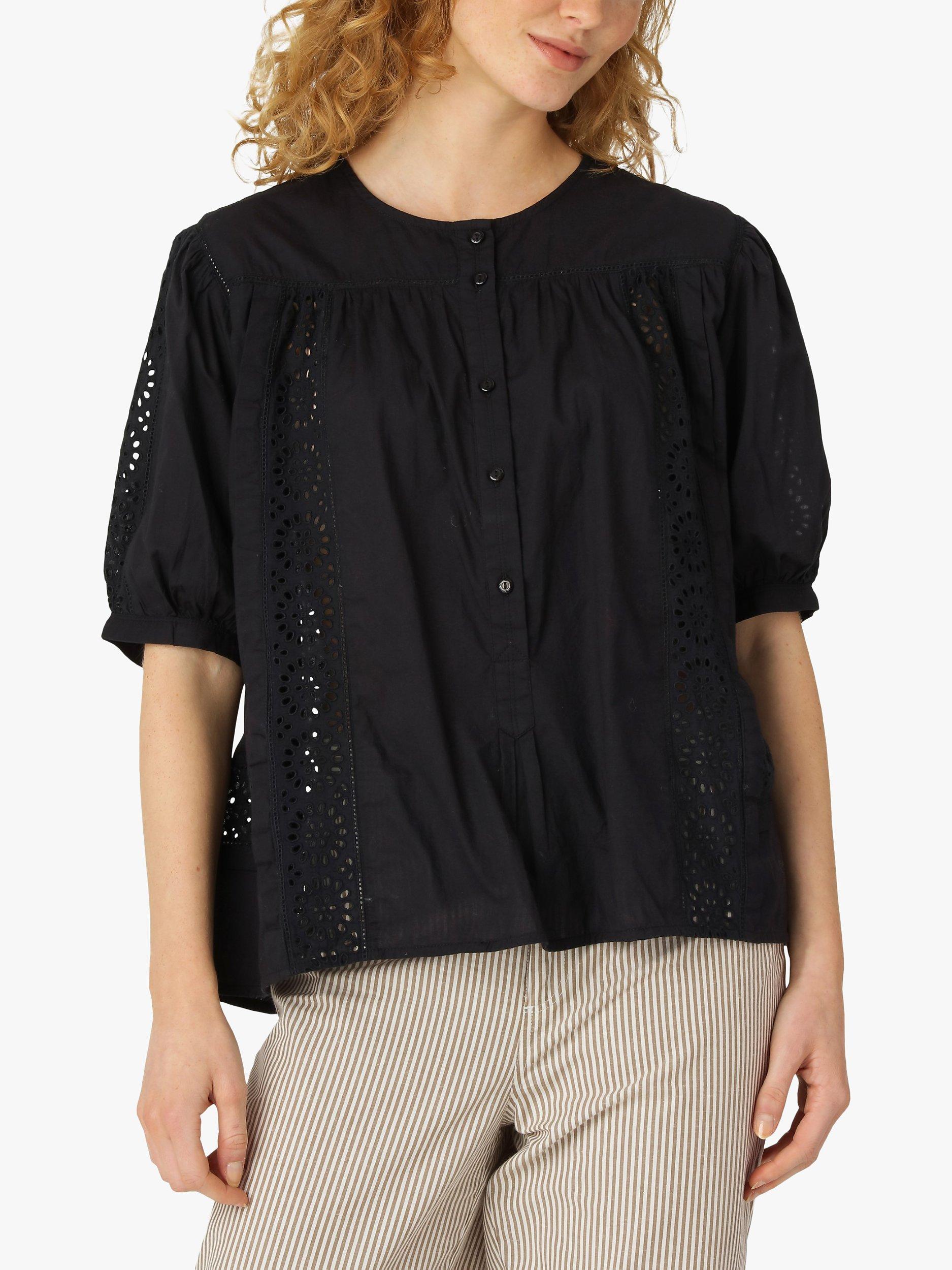 Noa Noa Broderie Detail Blouse, Black