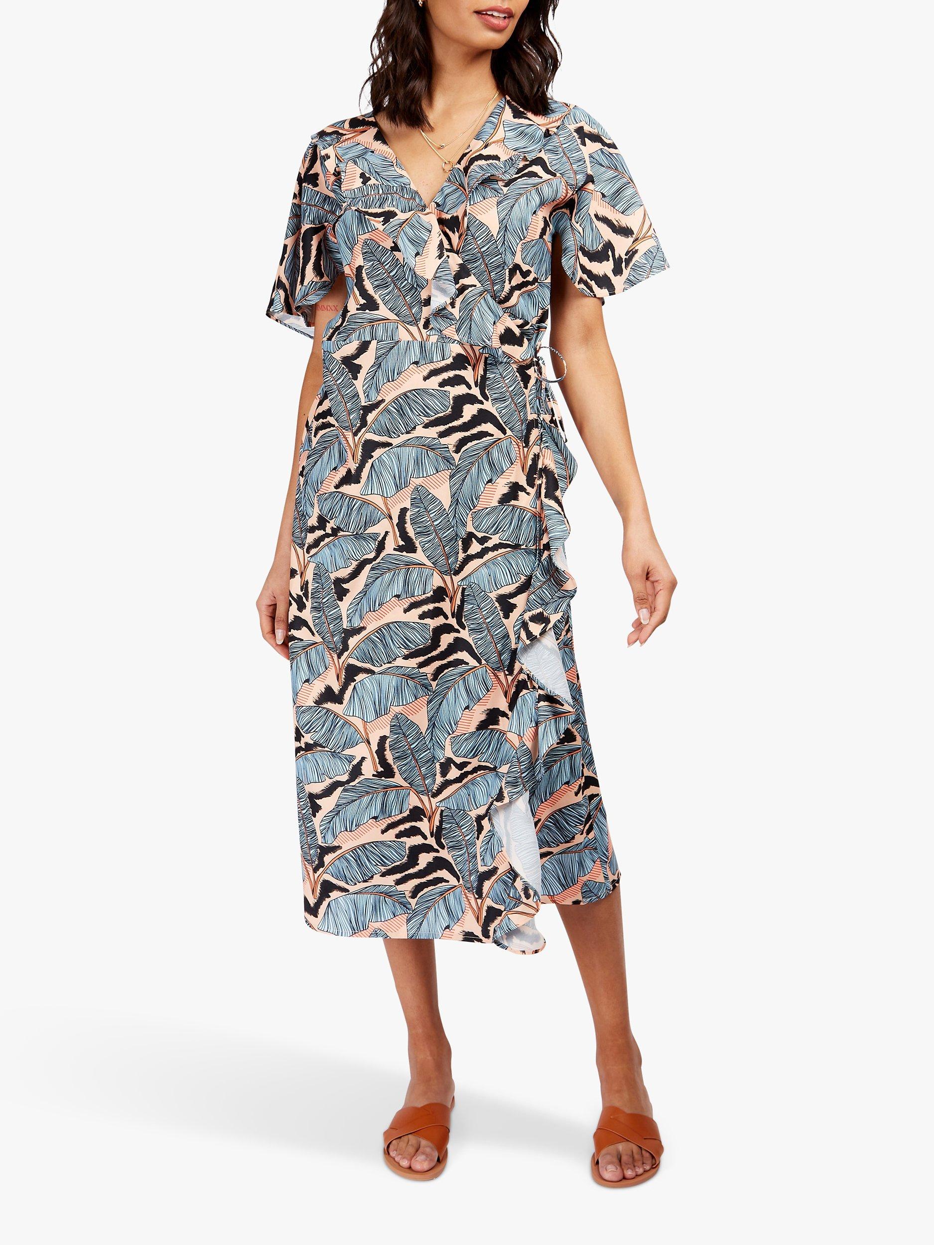 Somerset by Alice Temperley Banana Leaf Print Wrap Dress, Multi