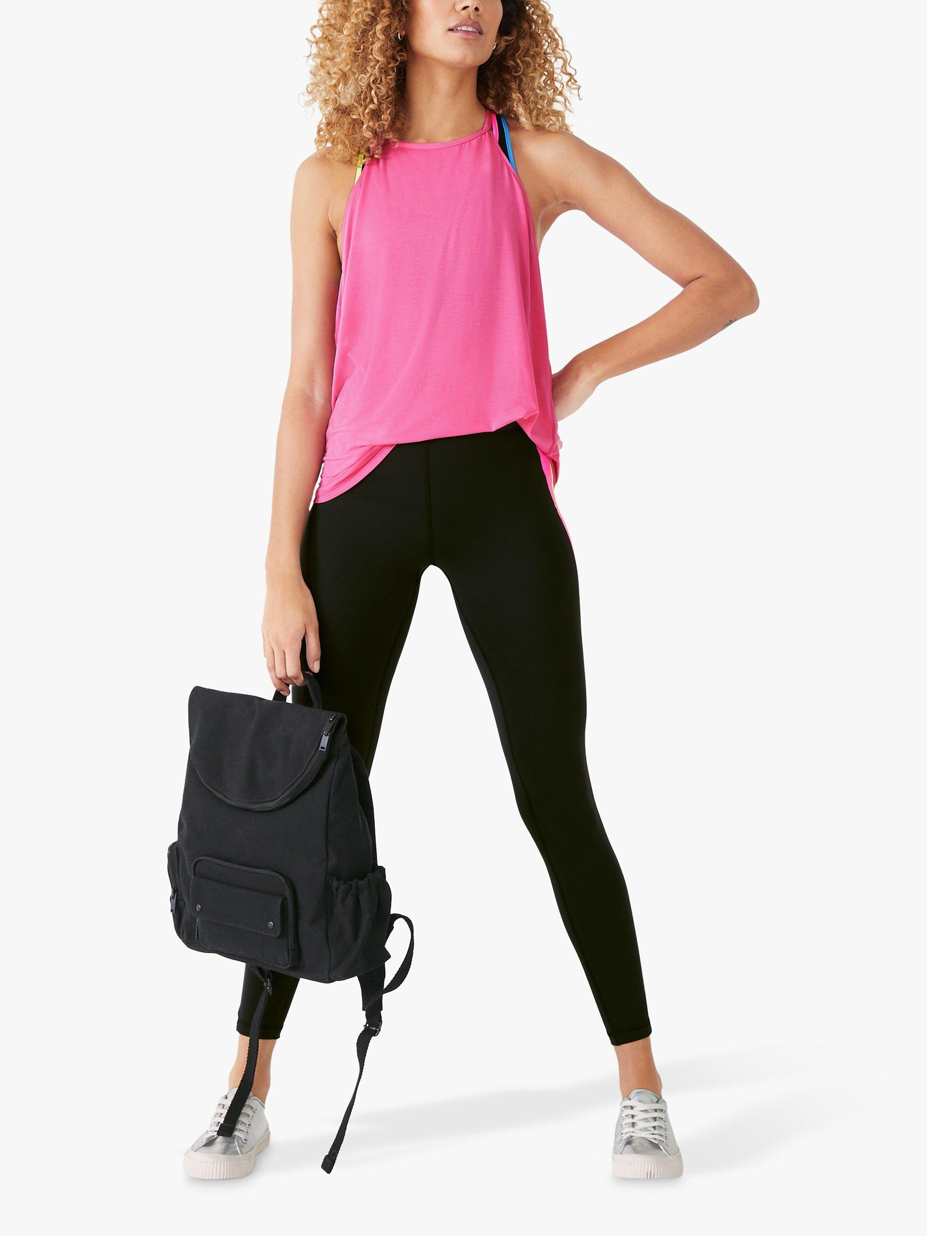 HUSH Strappy Active Vest, Hot Pink