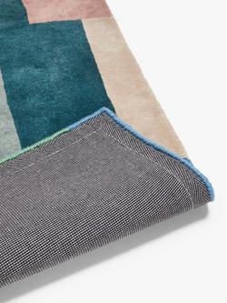 John Lewis ANYDAY Recycled PET Colour Block Stripe Rug, Multi - view 2, Multi