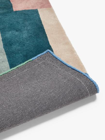John Lewis Recycled PET Colour Block Stripe Rug, Multi - view 2, Multi