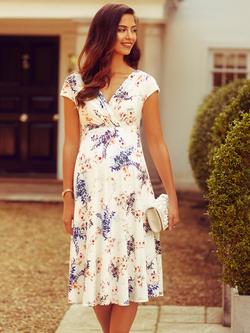 Tiffany Rose Alessandra Japanese Garden Print Maternity Dress - view 2, Ivory/Multi