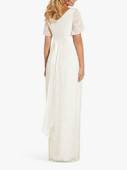 Tiffany Rose Edith Floral Lace Kimono Sleeve Maternity Wedding Dress - view 2, Ivory