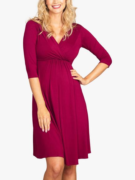 Tiffany Rose Willow Maternity Dress, Burgundy