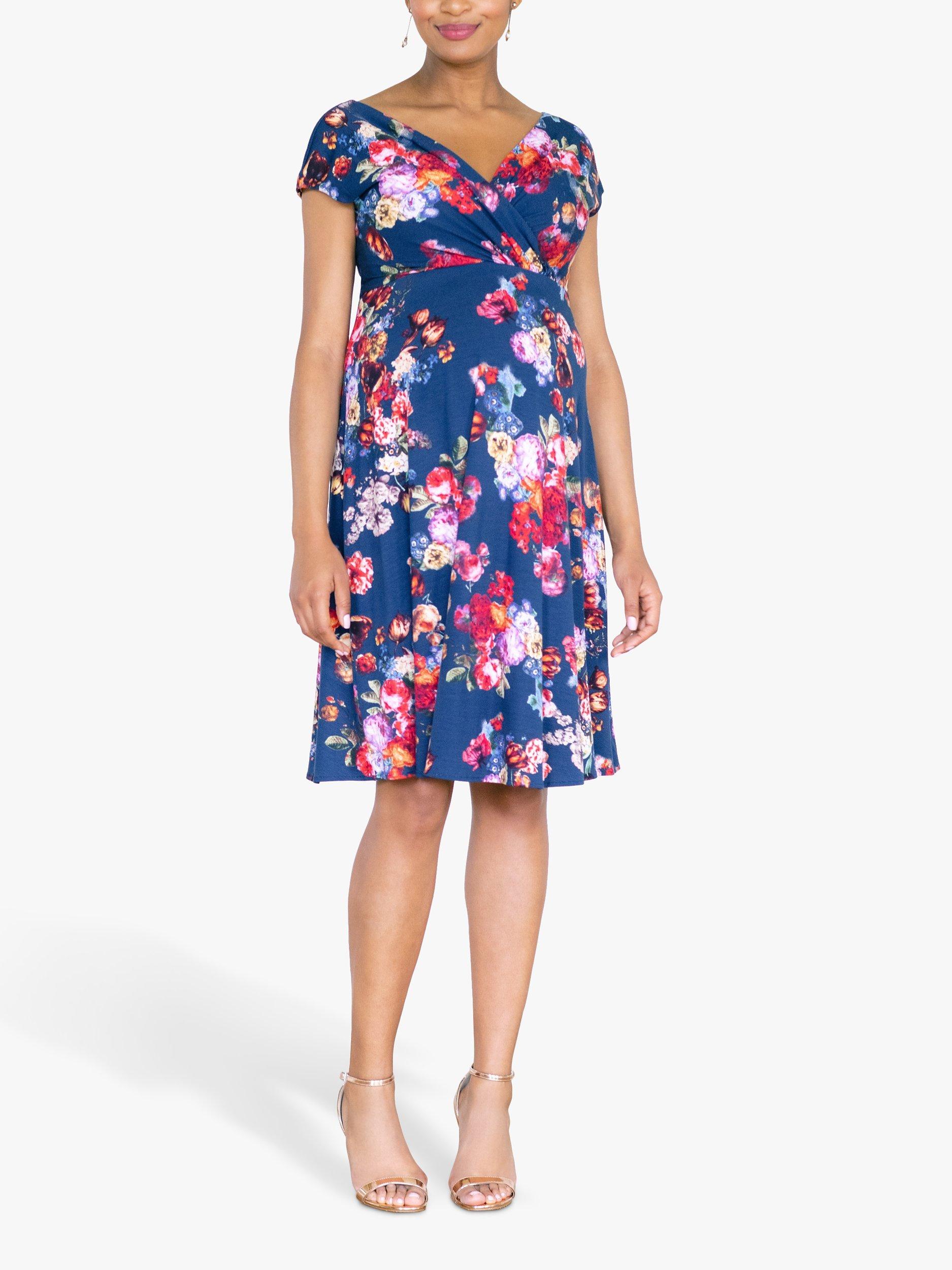 Product image 2 of 6, which shows Tiffany Rose Alessandra Midnight Garden Print Maternity Dress, Blue/Multi, 6-8