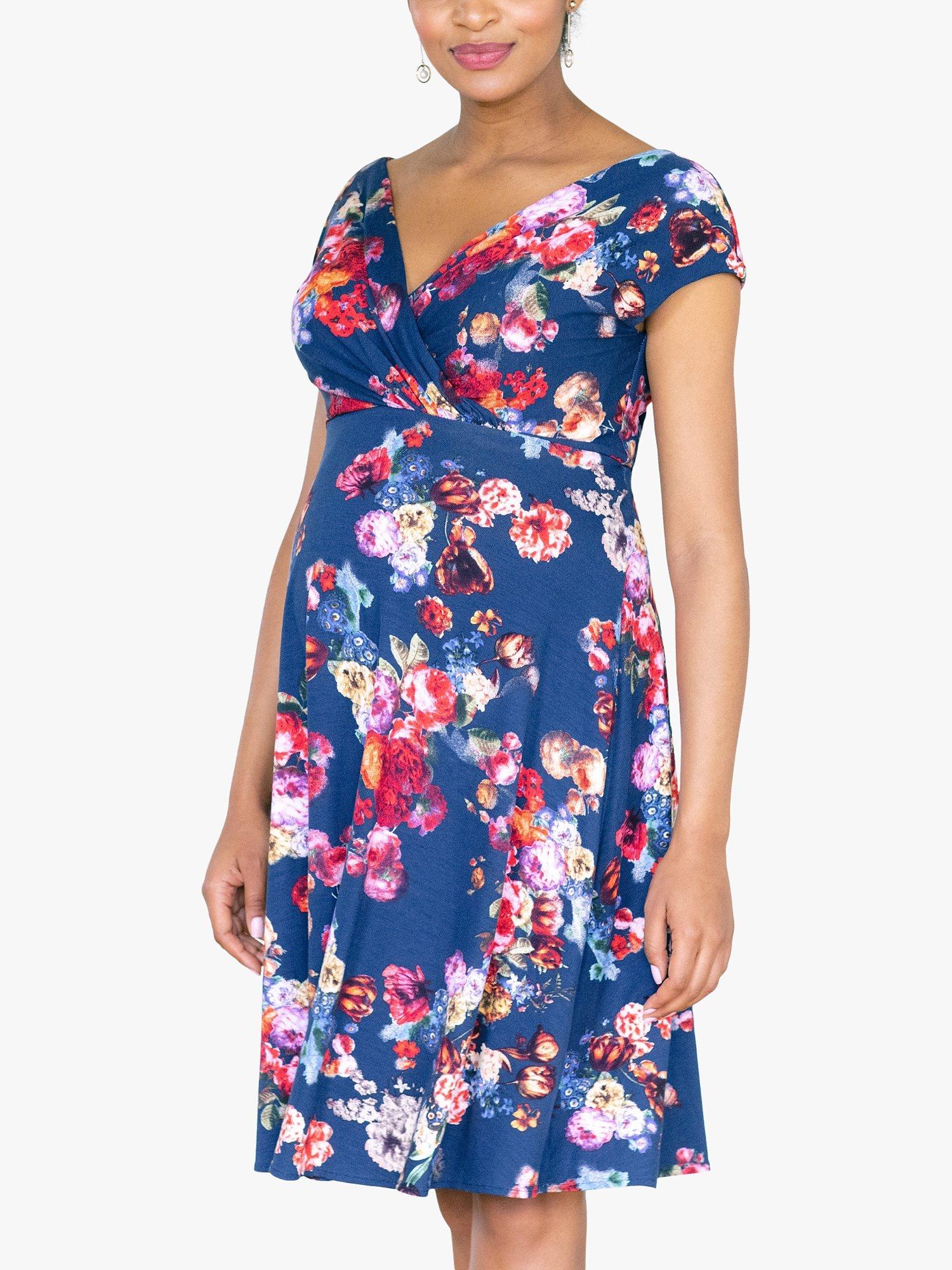 Product image 5 of 6, which shows Tiffany Rose Alessandra Midnight Garden Print Maternity Dress, Blue/Multi, 6-8