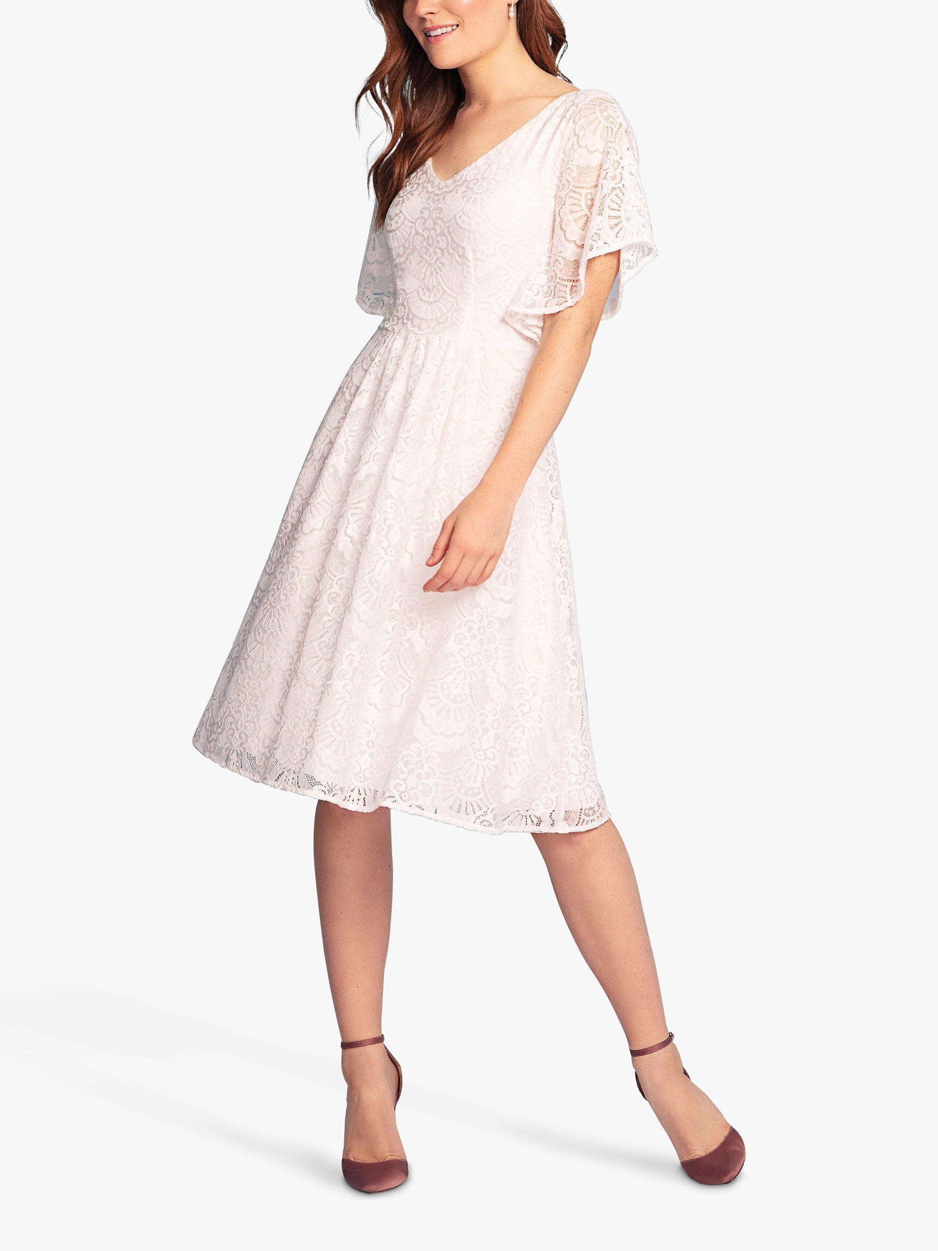Product image 5 of 6, which shows Alie Street Beth Lace Kimono Sleeve Wedding Dress, Ivory, 6-8