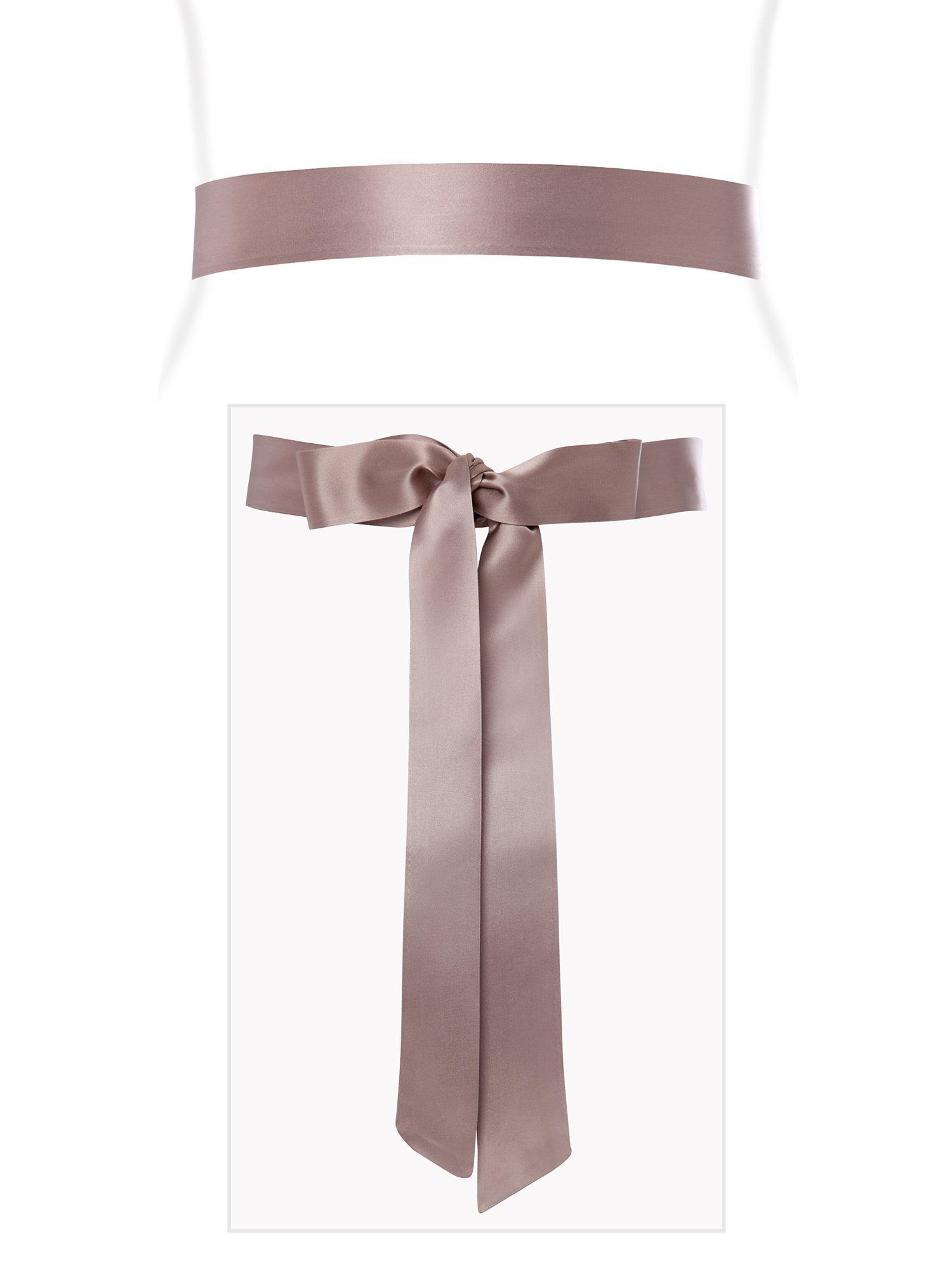 Product image 1 of 1, which shows Alie Street Soft Satin Slim Sash, Vintage Rose