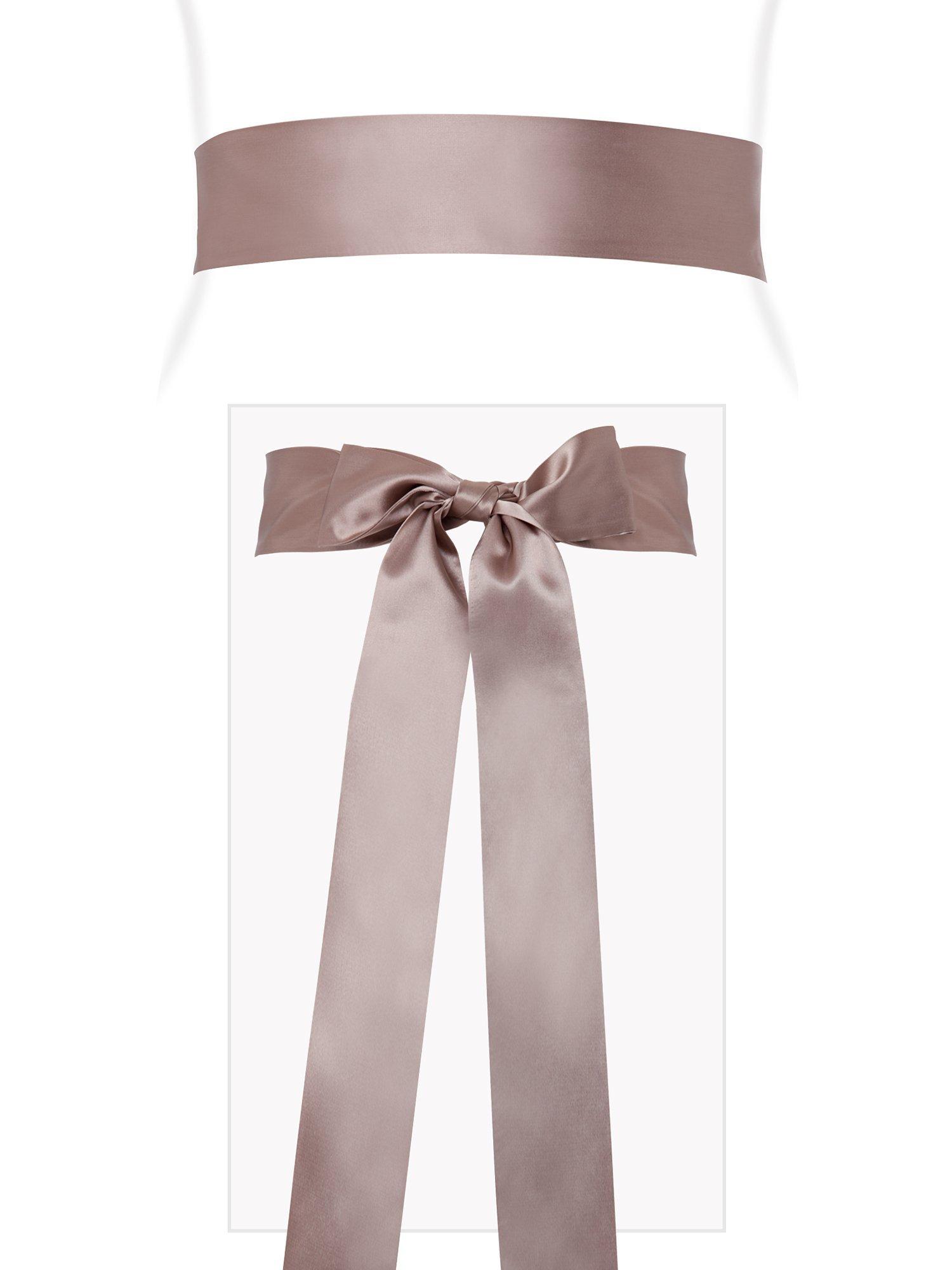 Product image 1 of 1, which shows Alie Street Soft Satin Long Sash, Vintage Rose