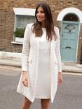 Alie Street Josie Bouclé Coat, Ivory Ice