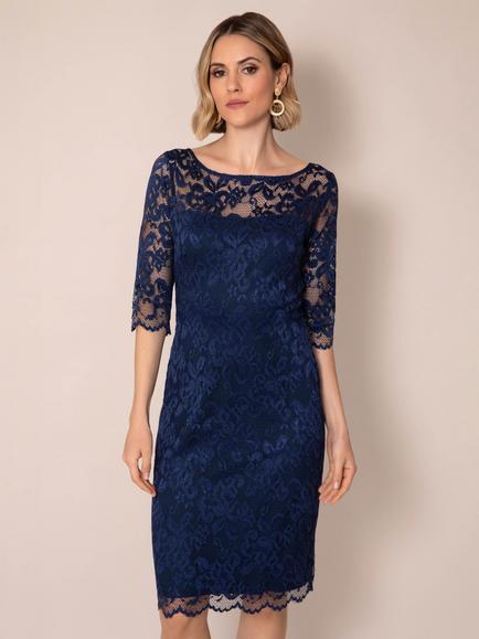 Alie Street Lila Lace Dress, Navy