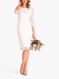 Alie Street Macie Floral Lace Shift Wedding Dress, Ivory