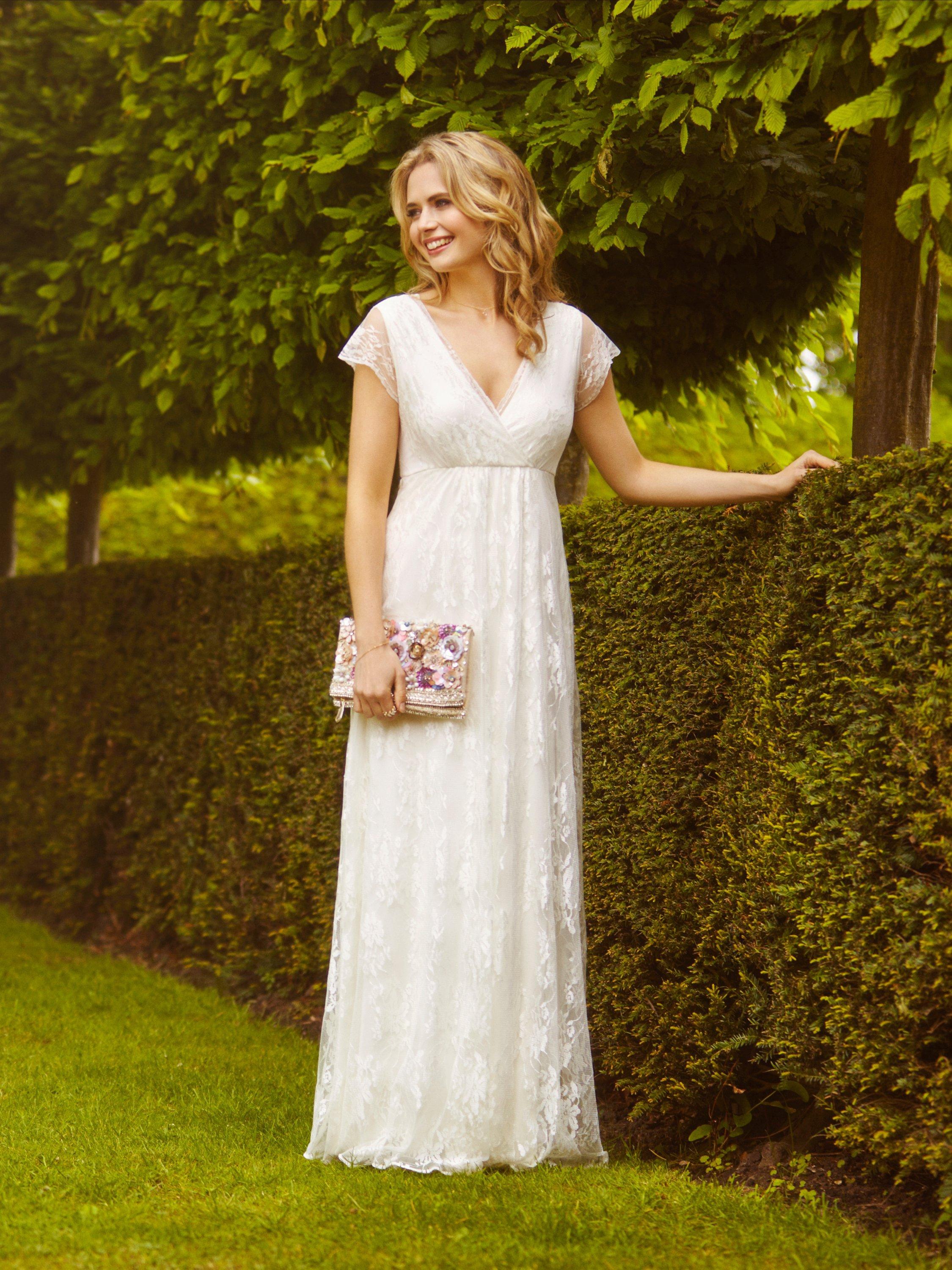 Product image 4 of 7, which shows Alie Street Evangeline Intricate Lace Wedding Dress, Ivory Dream, 12