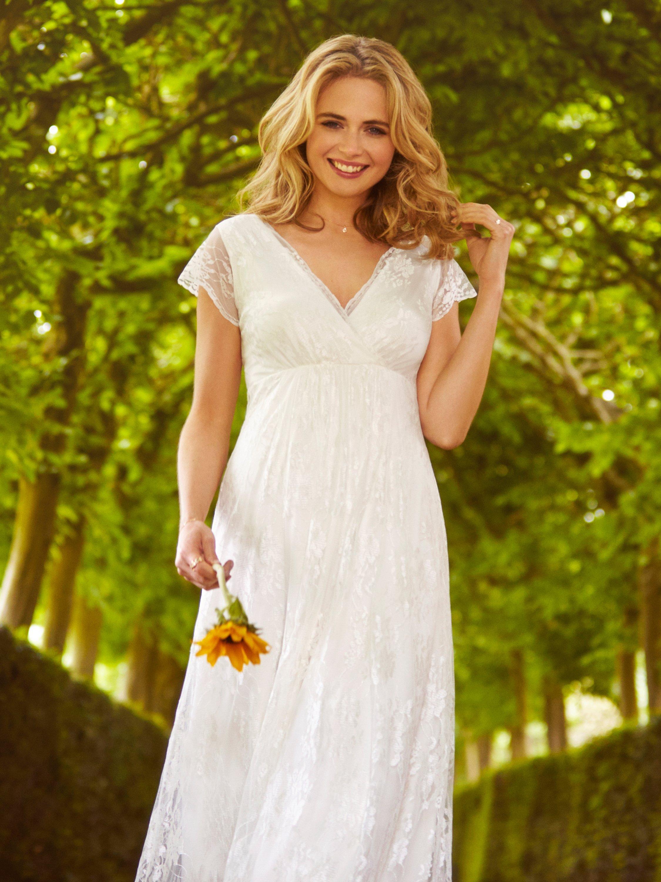 Product image 6 of 7, which shows Alie Street Evangeline Intricate Lace Wedding Dress, Ivory Dream, 12
