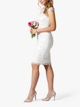 Alie Street Amber Floral Lace Knee Length Wedding Dress, Ivory