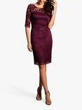 Alie Street Lila Lace Dress, Claret