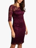 Alie Street Lila Lace Dress, Claret