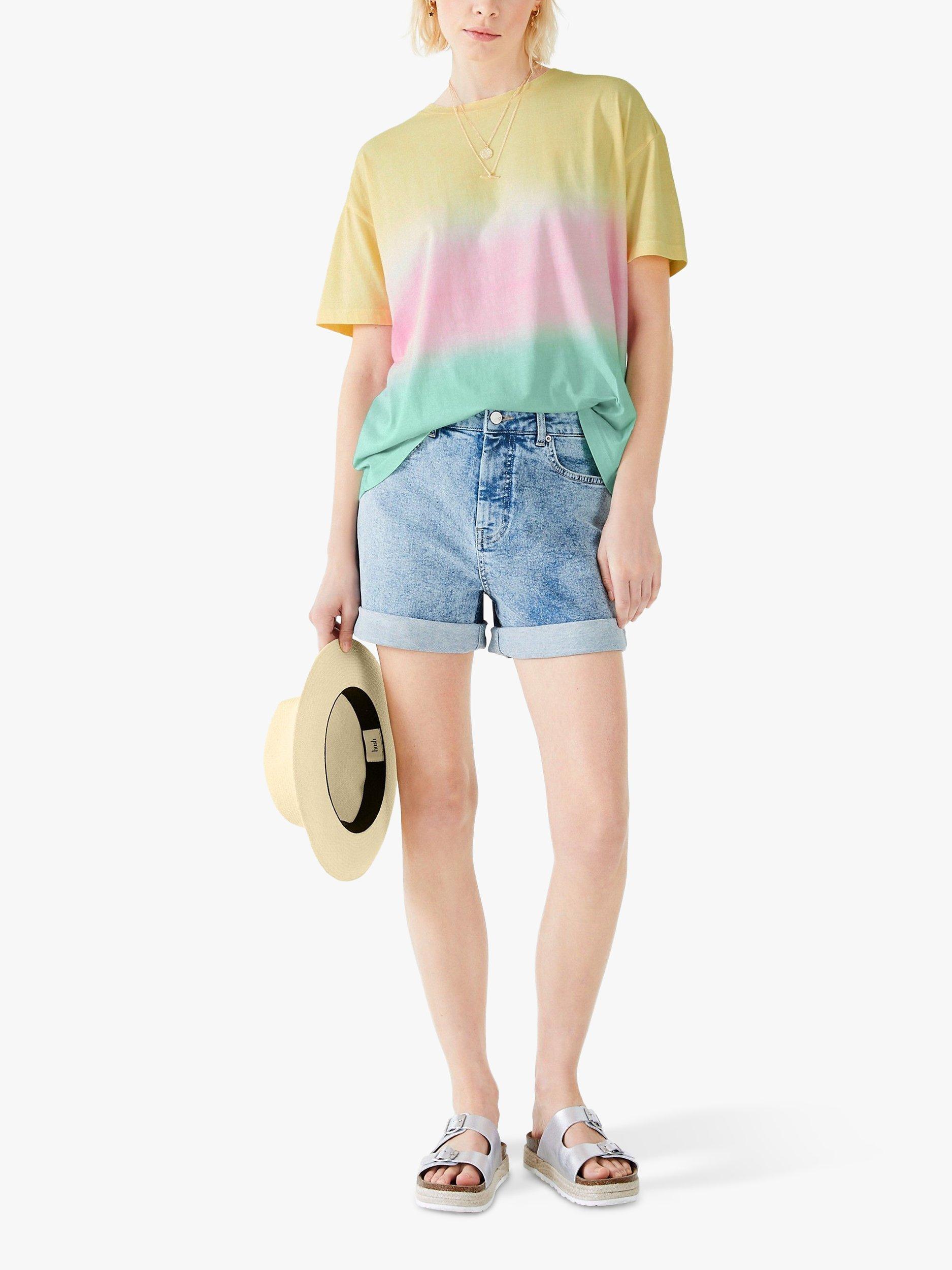 HUSH High Waist Denim Shorts, Authentic Light Wash